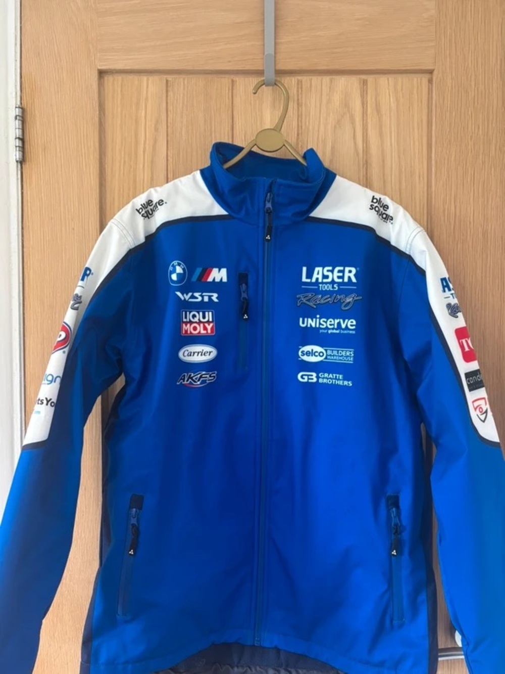 Men's Blue Racing Logo Performance Jacket
